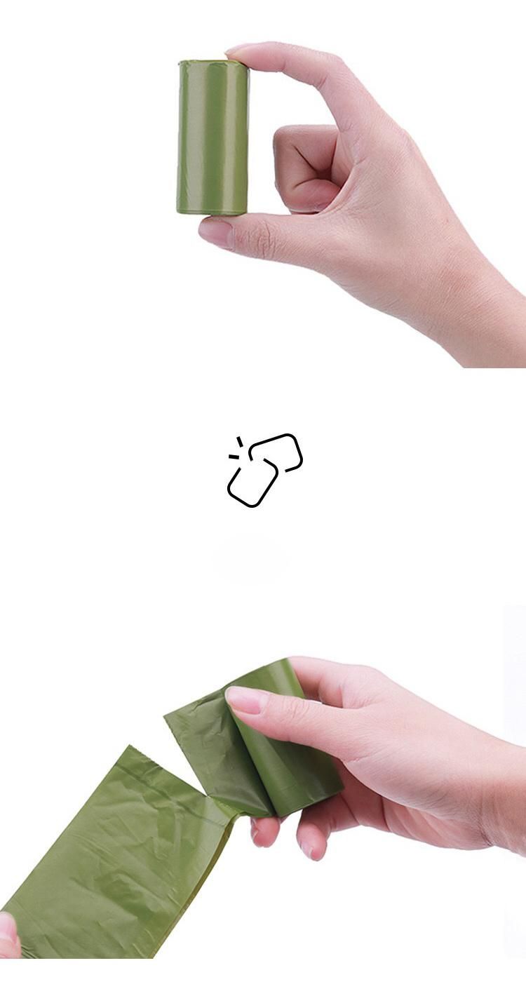 Pet Product Dog Poop Bags Biodegradable Environmental Protection Pet Trash Bags Lavender Scent Black Garbage Bag Green Poop Bag Cleaning Products