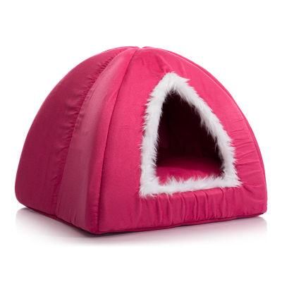 Red Dog Feeding Mat Cat House Products Winter Pet Tent Comfortable Bed