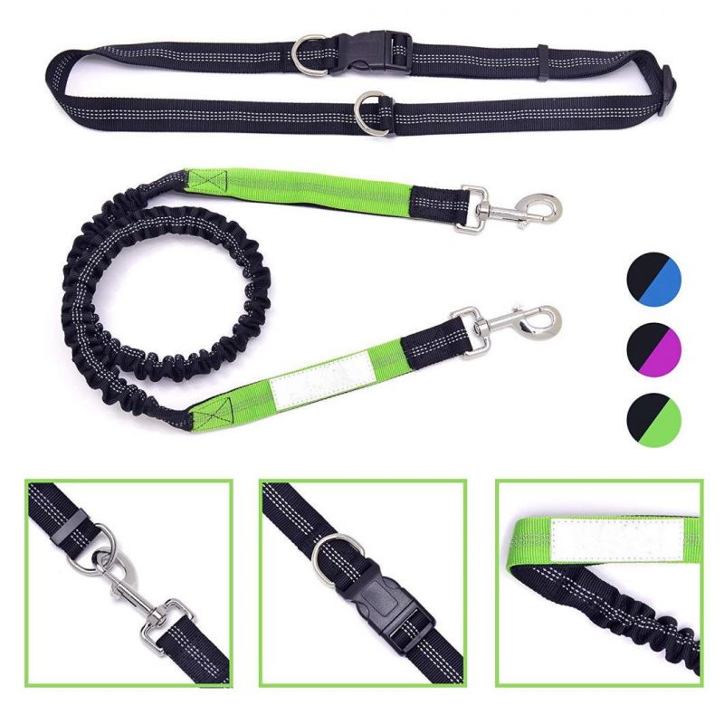 Retractable Hands Free Dog Leash – Dual Handle Bungee Waist Leash for up to 150 Lbs Large Dogsby Paw Lifestyles