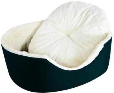 Fluffy Luxe Soft Plush Round Cat &amp; Dog Bed Covered Cat Beds