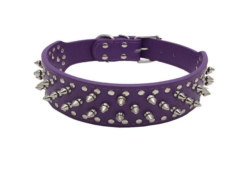 PU Leather Dog Collar with Spikes