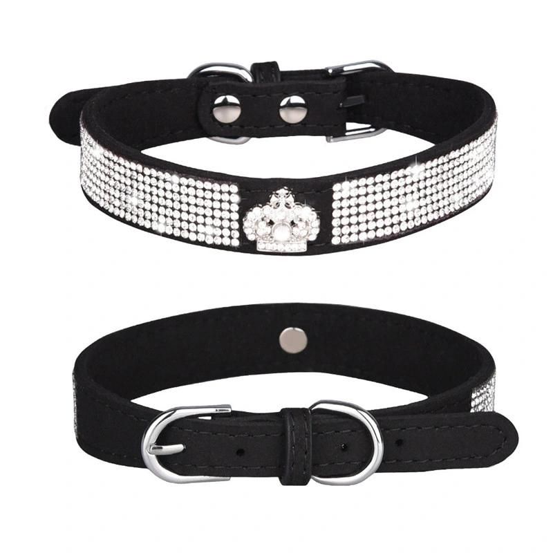 Diamond Dog Training Collar with Leather Material