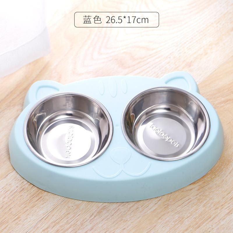 Cute Cat Bowl Pet Bowls Dog Food Double Bowl Pet Cat Feeder