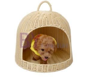 Hot Sale Hand-Weaving PE Rattan Doghouse Pet Waterloo