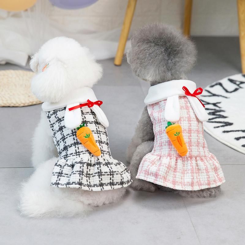 Luxury Cute Polka DOT Ribbon Cozy Sleeveless Summer Dog Shirt Sundress Cotton Pet Dog Dress
