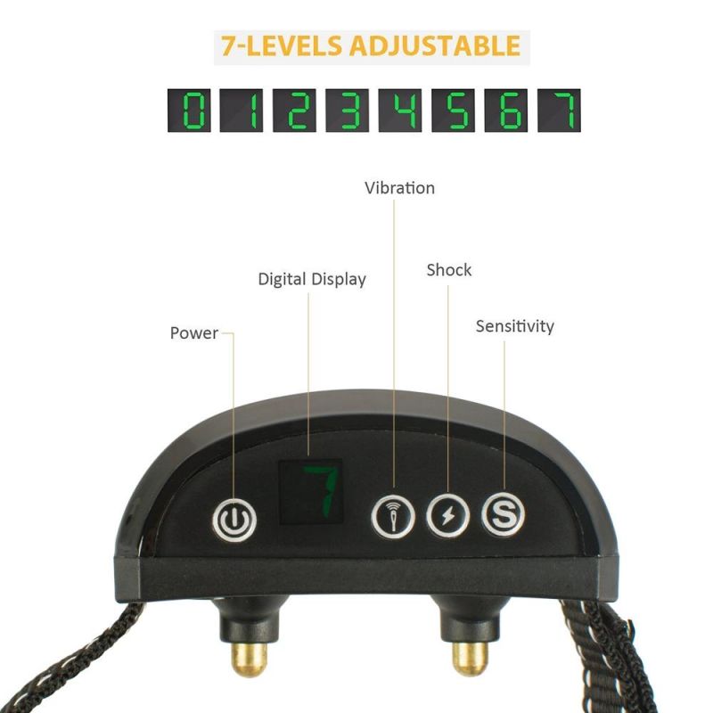 Waterproof Electronic Rechargeable Static Shock Vibrating Remote Control Pet Dog Training Collar