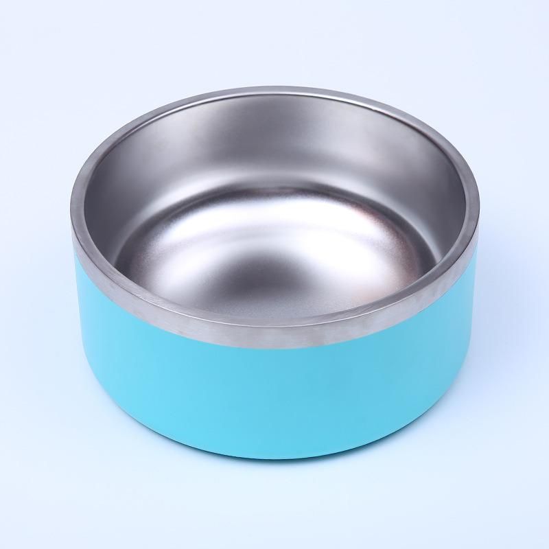 Wholesale Large Capacity Dog Food Basin Stainless Steel Round Pet Bowl