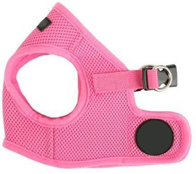 Adorable Safety 2 D Rings Mesh Fabric Dog Harness with Velcro and Clip Closure