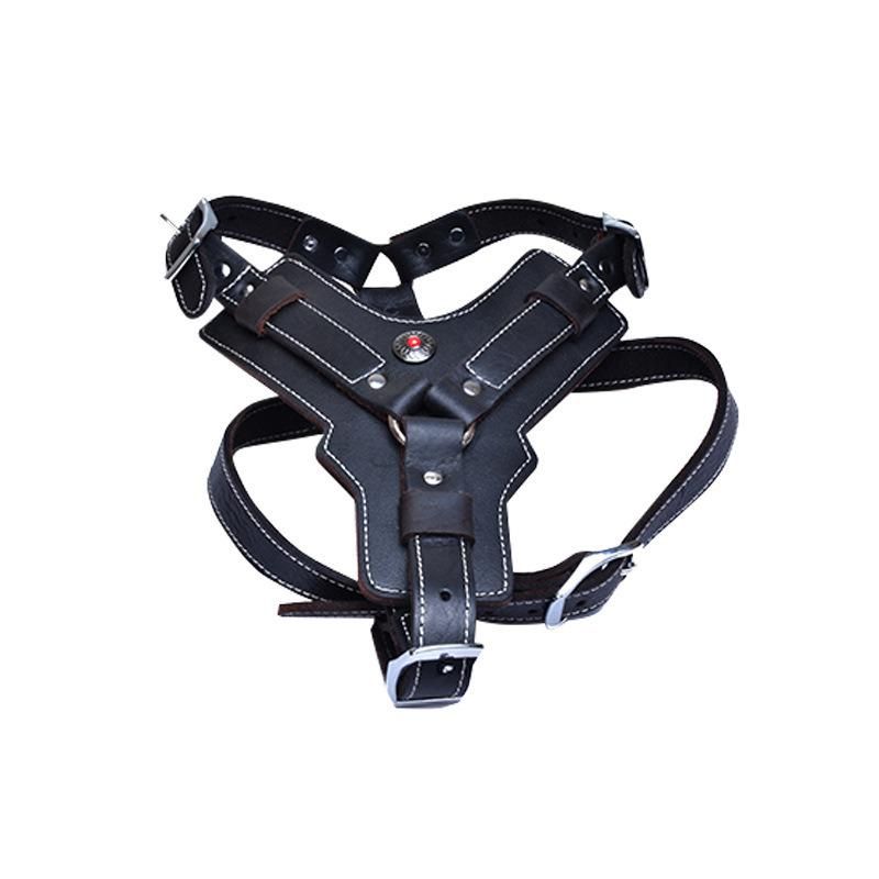 Amazon′s Best-Selling Non-Tension Luxury Leather Special-Shaped Pet Dog Vest Harness