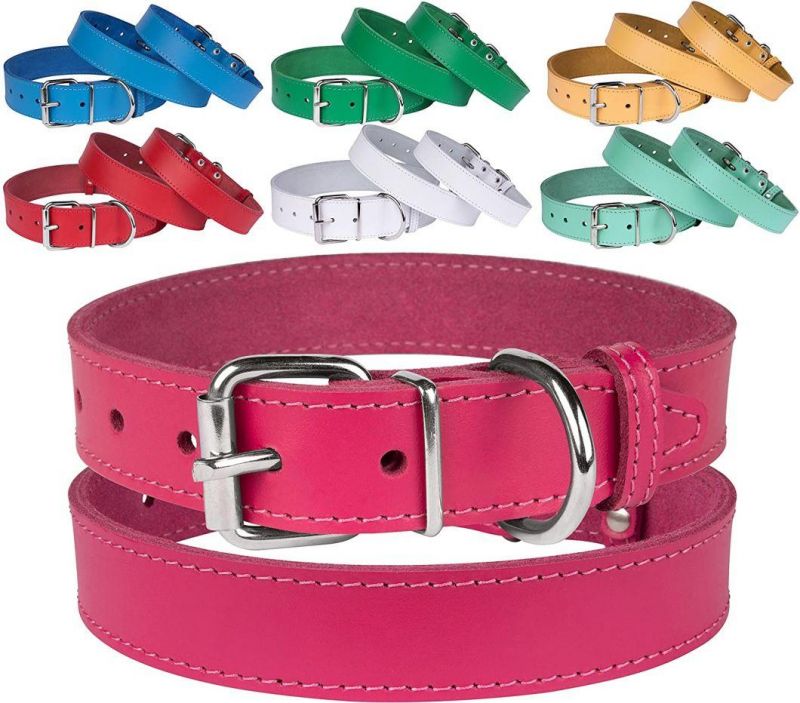 Fashionable Collar Leather Dog Collar with Multiple Colors