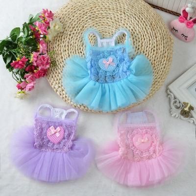 Wholesale Plaid Sweat Pet Dresses Apparel Summer Skirt Dog Clothes Lovely Pet Dresses