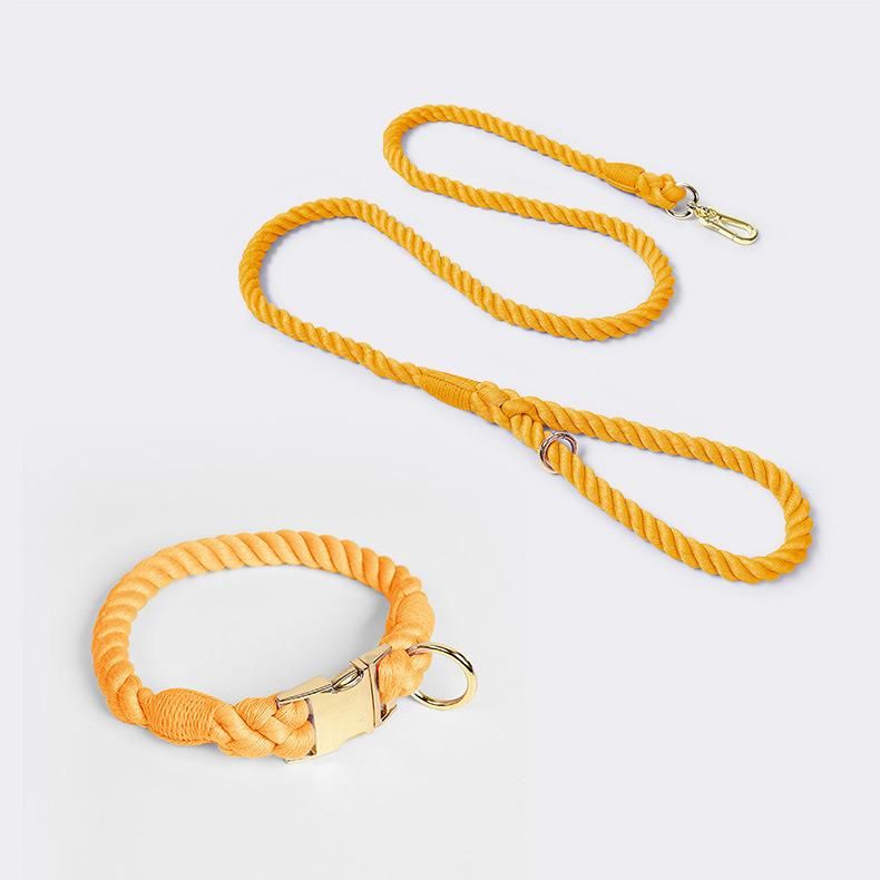 Free Sample Leash Dog Comfort Rope Dog Leashes Cotton Dog Collar and Leash Set