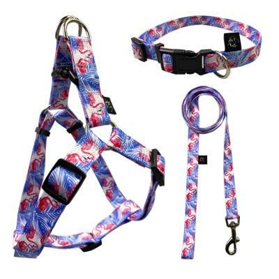 Breathable Nylon Dog Accessories Pet Collar Leash Reflective Adjustable Dog Harness and Leash Set