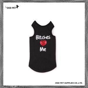 Bitches Love Me Sequins Embroidered Dog T-Shirts (SPT6045)