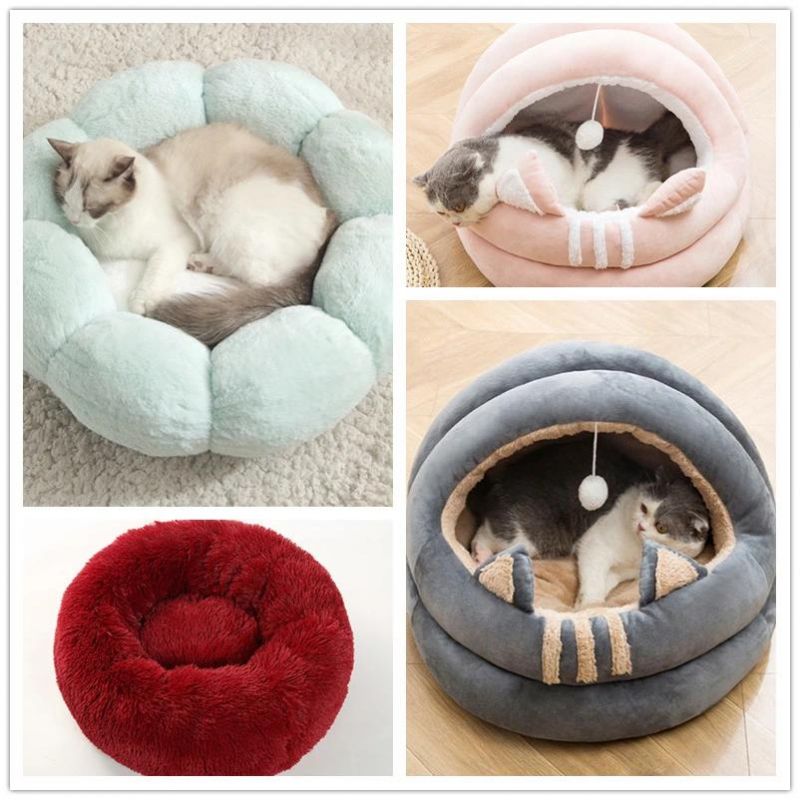 Wholesale Elegant Modern Luxury Felt Round Eco Friendly Design Large Big Bunk House Bed Pet Dog Cat Bed
