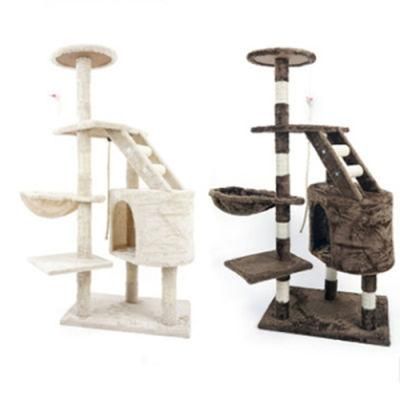 High Quality Large Solid 5 Layers Wood Cat Climbing Frame Cat Tree