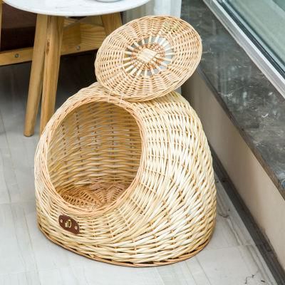 Pet Bed Handmade - Rattan Pet House/ Rattan Woven - Cat Nest House Dog Bed Rattan Pet Basket Low Price