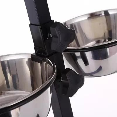 Elevated Dog Food Bowls Holder Set /Raised Cat Feeding Bowl Station Stand /Adjustable Height Pet Bowl Double Feeder