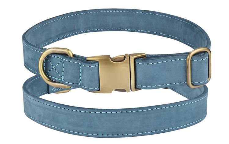 Adjustable High Quality Luxury Personalized Waterproof Leather Dog Collar