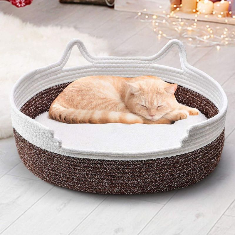 Victoria Small Cute Cat Bed with Soft Cushion