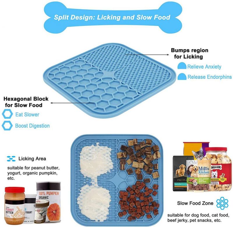 Pet Lick Pad Slower Feeder Pad Cats Dog Mat