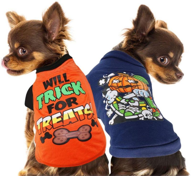 Halloween Dog Shirts Printed Puppy Shirt Pet T-Shirt Cute Dog Clothing