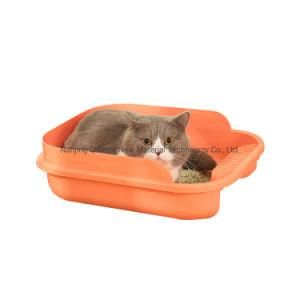 Hot Selling One-Piece Cat Litter Tray Pink