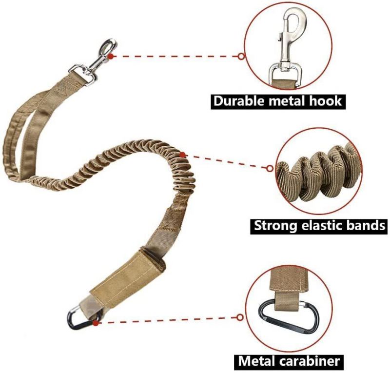 Tactical Dog Harness and Bungee Dog Leash Set