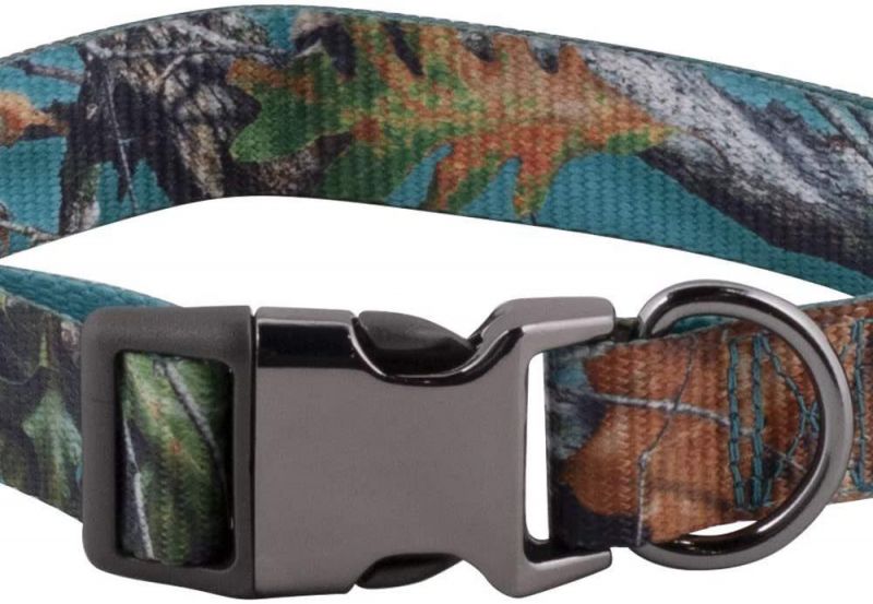 Strategy Teal Camo Hunting Pattern Metal Buckle Dog Collar