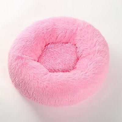 Designer Round Plush Wholesale Washable Luxury Large Cat Dog Bed Pet Beds