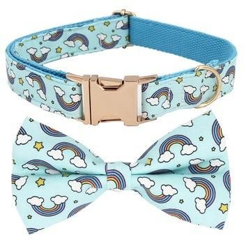 Luxury Dog Collar with Matching Bowtie Premium Quality From Xs to XL Sizes