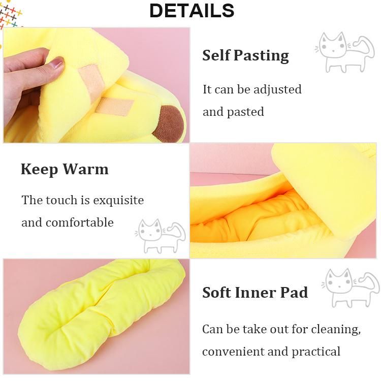 Wholesale Manufacturer Banana Shape Plush Cat Bed Pet Warm Bed for Cats Dogs Pet Accessories