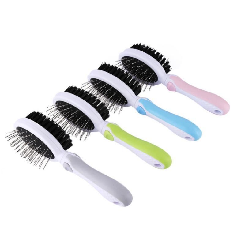 New Design Double-Sided Pet Dog Hair Cleaning Tools Massage Combs Brushes Dogs Cats Hair Removal Comb Brush Grooming Tool Pet Brush Comb