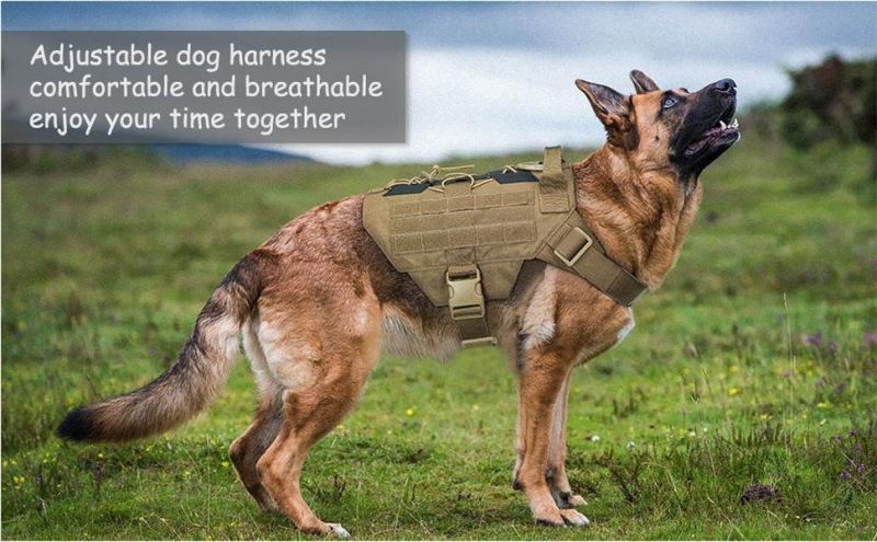 Military Dog Harness High Performance Dog Training Gear No-Pull Dog Vest with Durable Handle