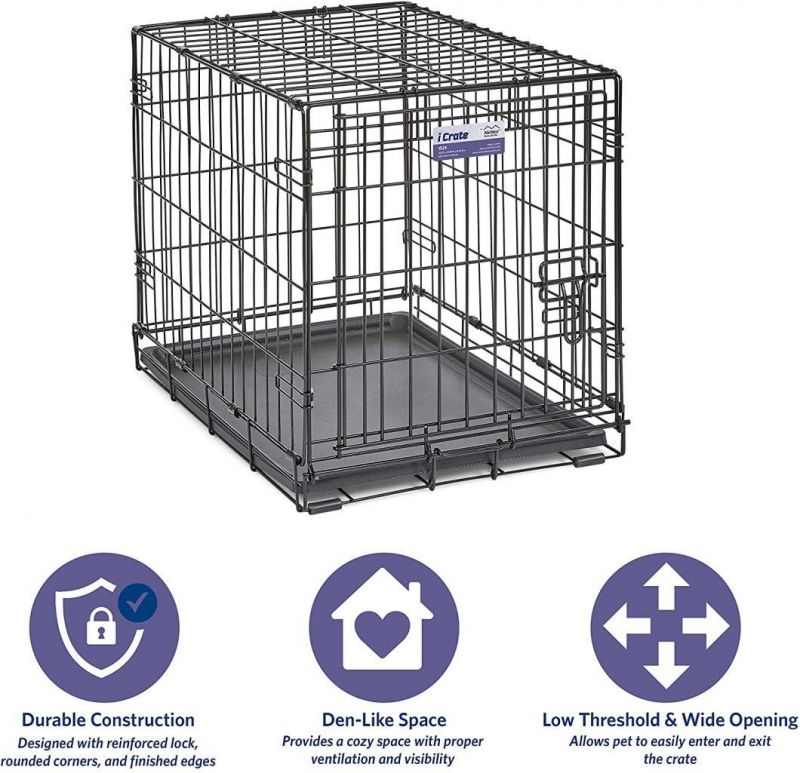 Folding Pet Cage, Very Eco-Friendly Dog Cage, Easy to Install Without Tools, with Tray at Bottom