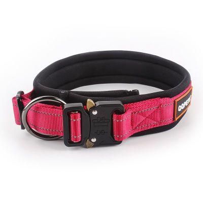 Stronger Reflective Comfortable Pet Collar Neoprene Padded Adjustable Nylon Tactical Dog Collar