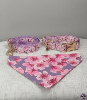 Luxury Custom Pattern Pet Collar Dog Chest with Metal Buckle