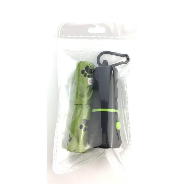 Dog Product, Dog Excrement Bag Dispenser with Built-in LED Flashlight and Carabiner, Pet Trash Bag Holder, Dog Walking Accessories