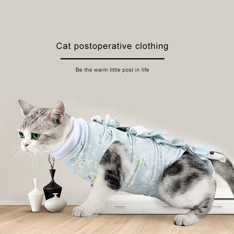 Indoor Cat Surgery Surgical Abdominal Wounds Pet Recovery Clothes for Cats After Sterilization Pajama Suit Cat Recovery Suit