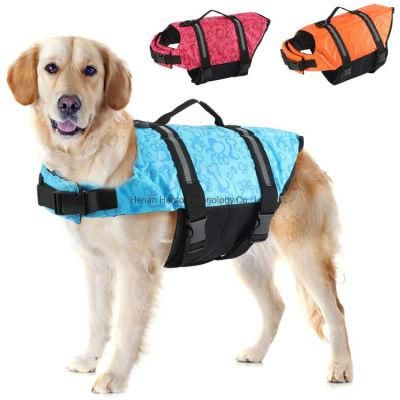 Dog Life Jackets Reflective Adjustable Preserver Vest for Swimming