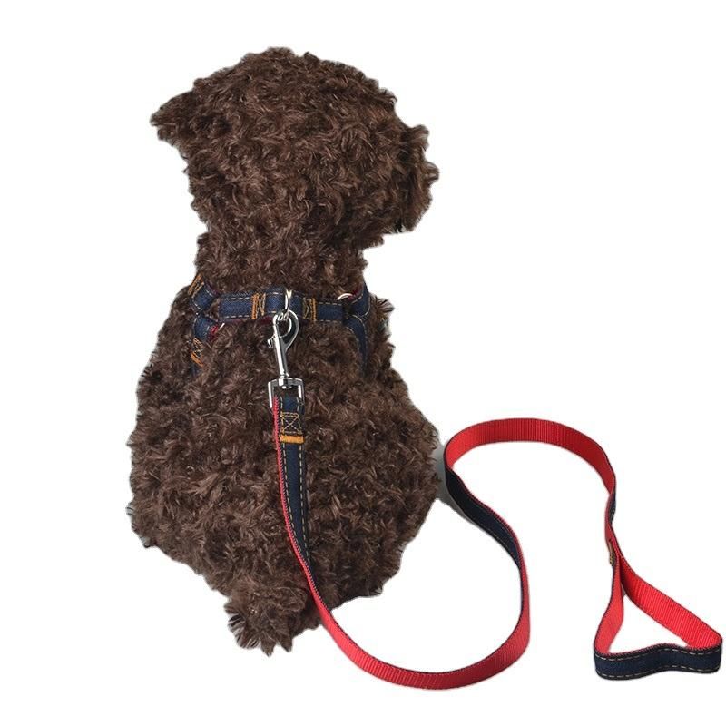 Wholesale Denim Material Dog Harness Suitable for Small and Large Dogs