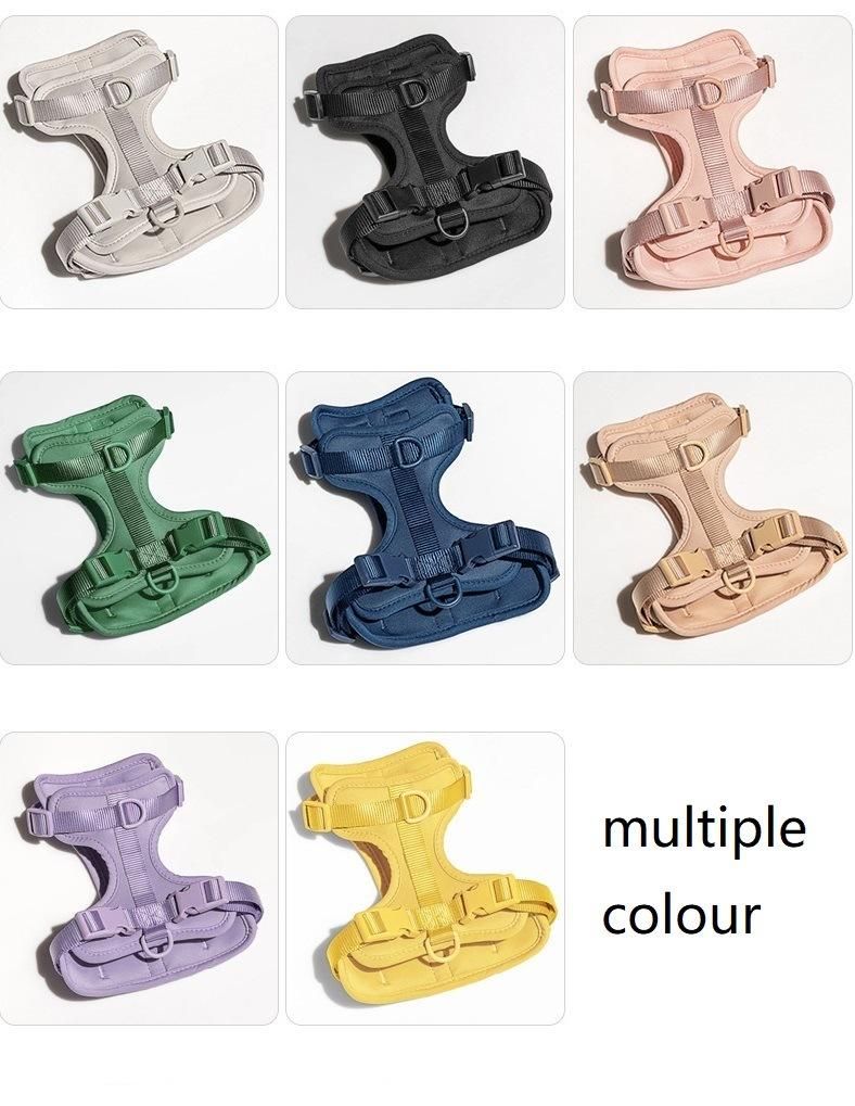 Customized Wholesale Popular Comfortable Breathable Soft Neoprene Dog Harness with PVC Collar and Lead