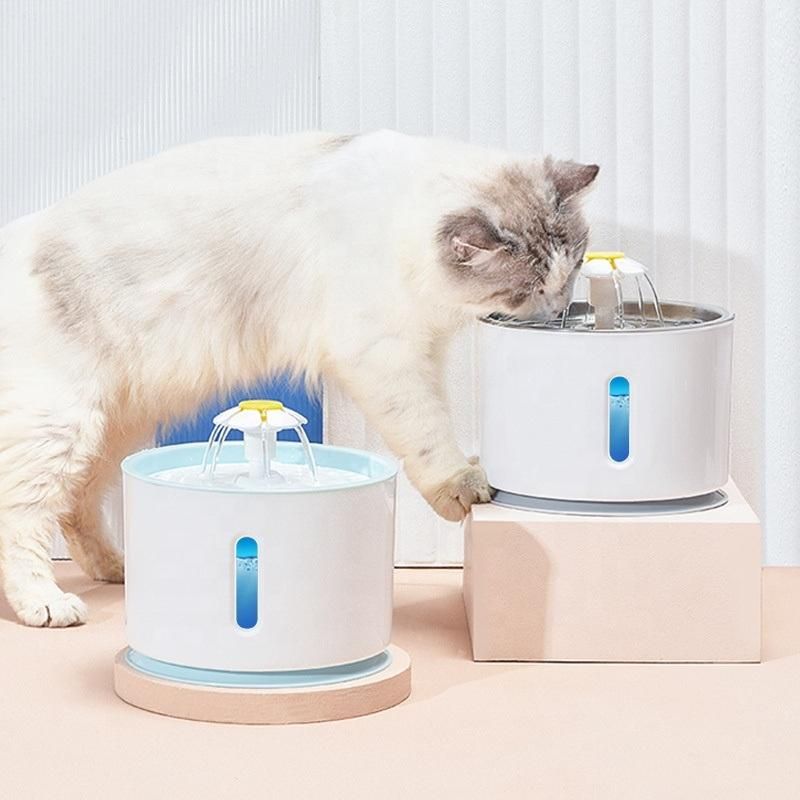 New Funny Automatic Intelligent Flower Spray Pet Standing Fountain Feeder Filter Pet Water Dispenser for Dog Cat