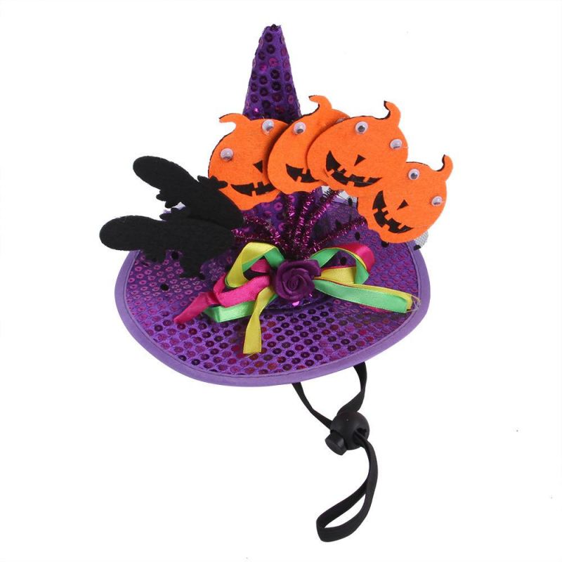 Pet Cat Halloween Hat Spider Web Pattern Cat Hat Decoration