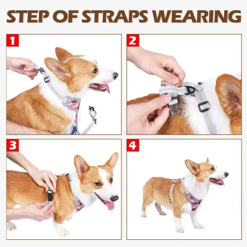 No Pull Dog Harness Anti-Escape Soft Adjustable Harness Vest-Style Safety Belt