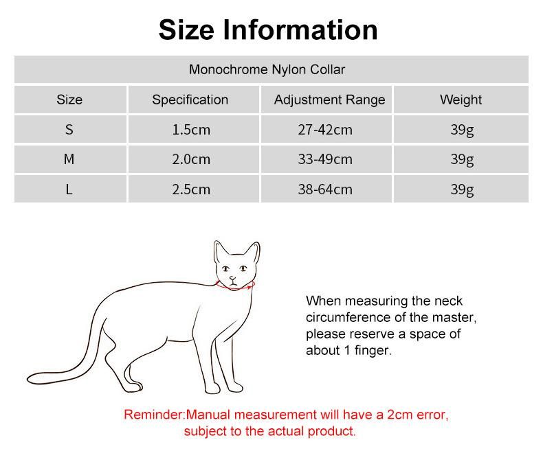 Basic Training Nylon Adjustable Dog Collars Personalized Pet Collars