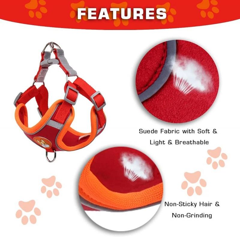 Small Medium Large Pet Harness Cute Cartoon Pattern Dog Harness Vest Set