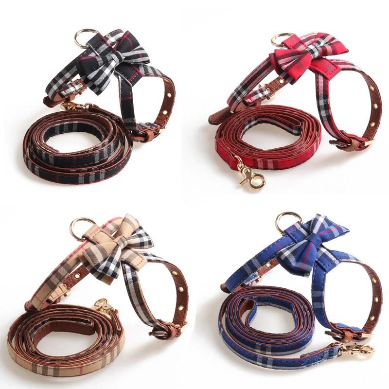 2022 Cat Dog Mesh Harness Vest Walking Lead Leash for Puppy Dogs Harness Set for Small Medium Pet