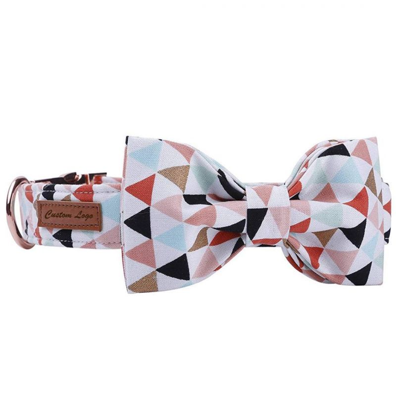 2021 Cute Design Heat Transfer Printed Dog Bow Tie Collar