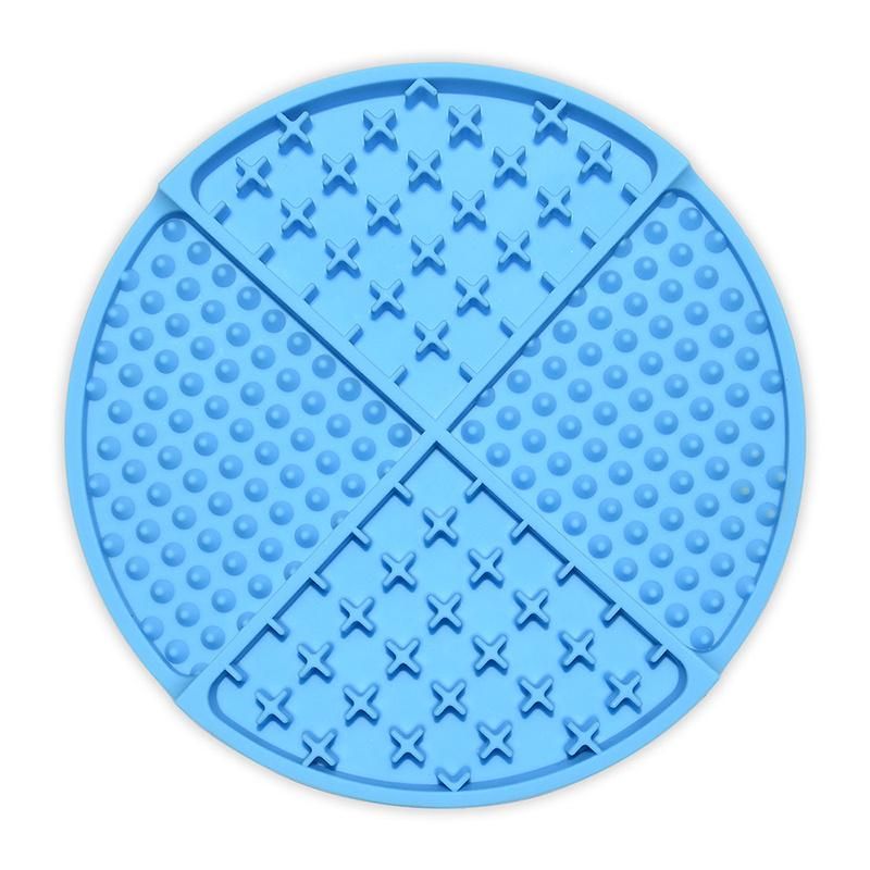 New Arrivals Durable Round Shape Food Grade Non-Toxic Anxiety Relief Feeding Pet Silicone Dog Lick Pad Animals Feeding Plate
